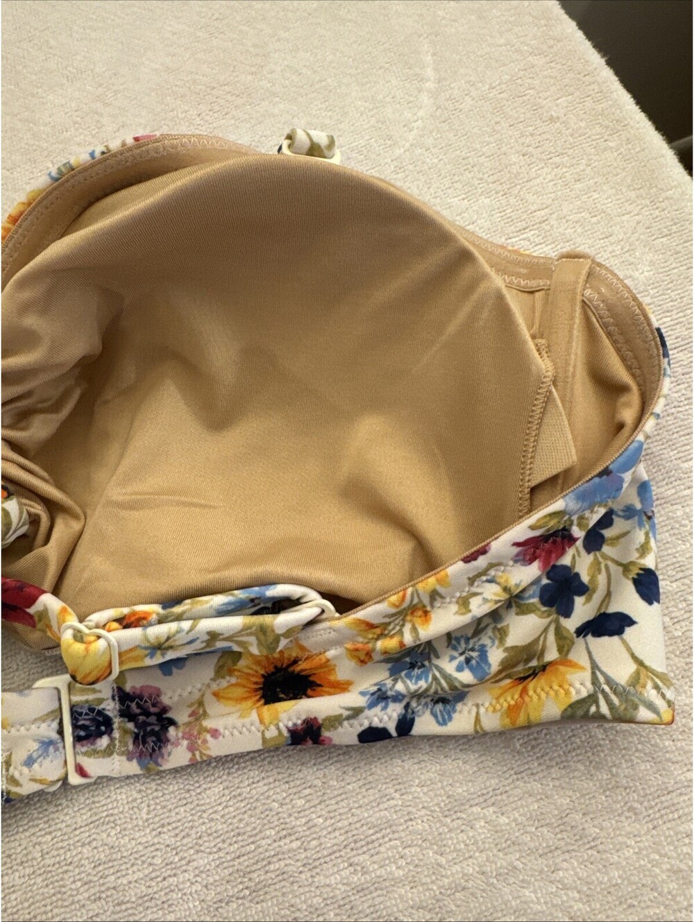 Old Navy Beach Floral Bikini Lined Swim Suit Top Colorful Women’s Size 2x - Picture 7 of 7